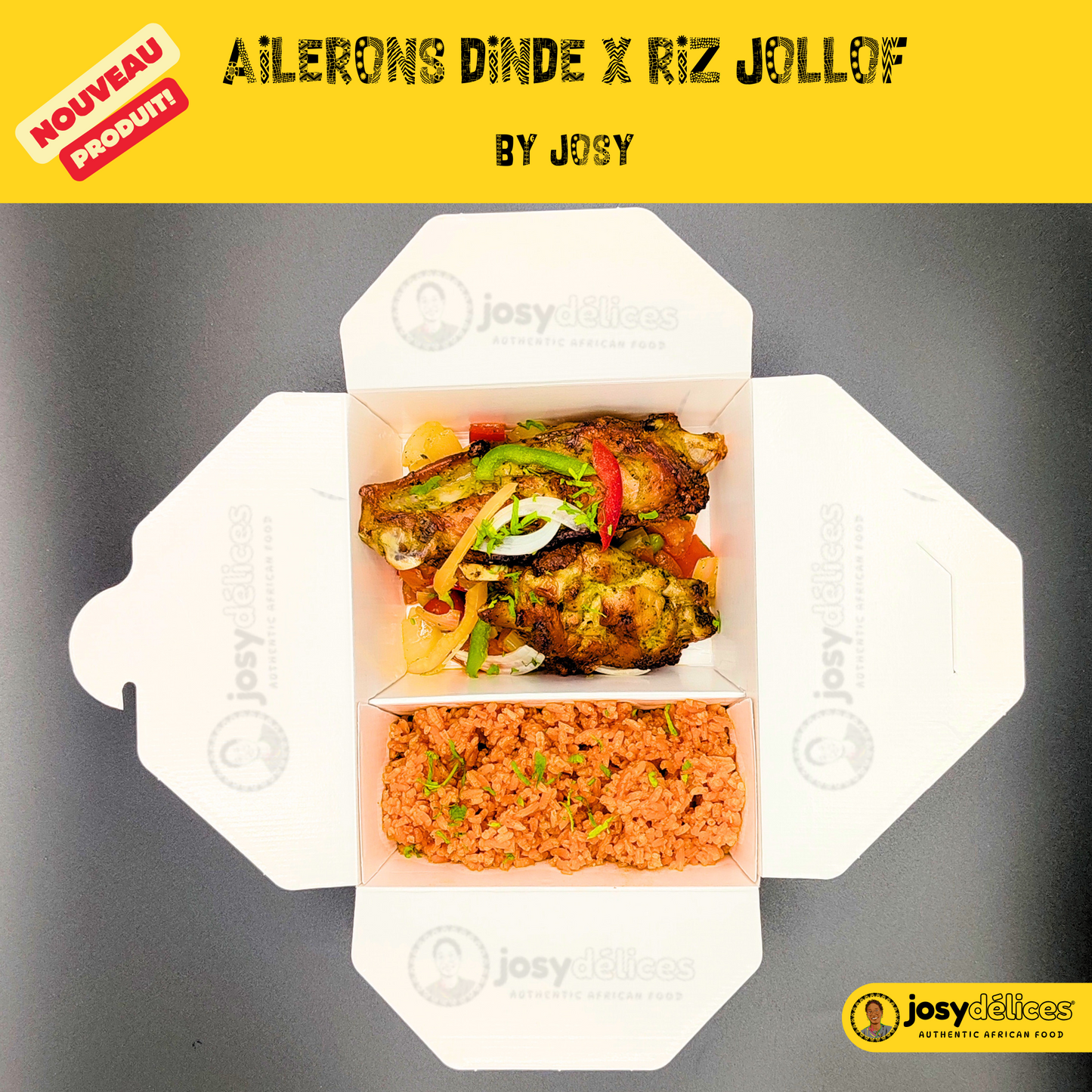 Riz Jollof X Ailerons de Dinde Braisés by Josy