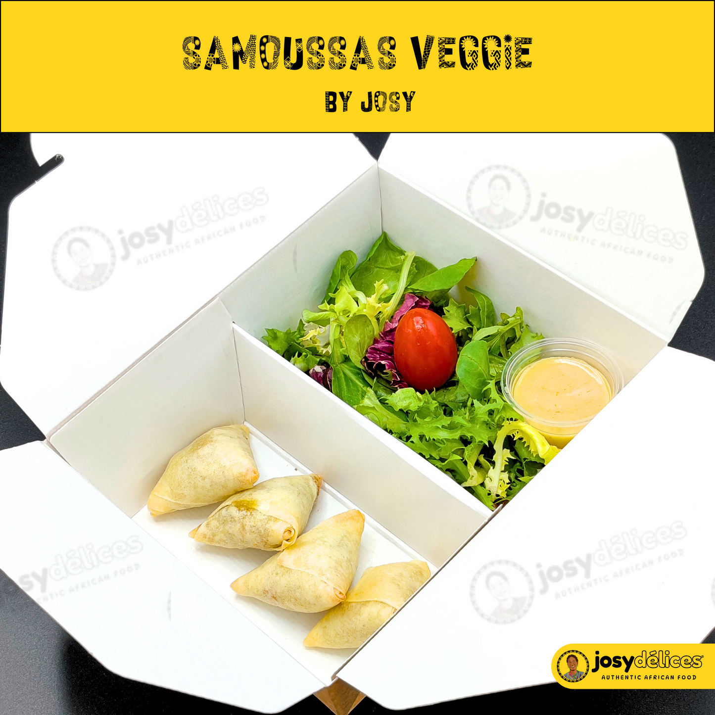 Samoussas Veggie et sa P'tite salade