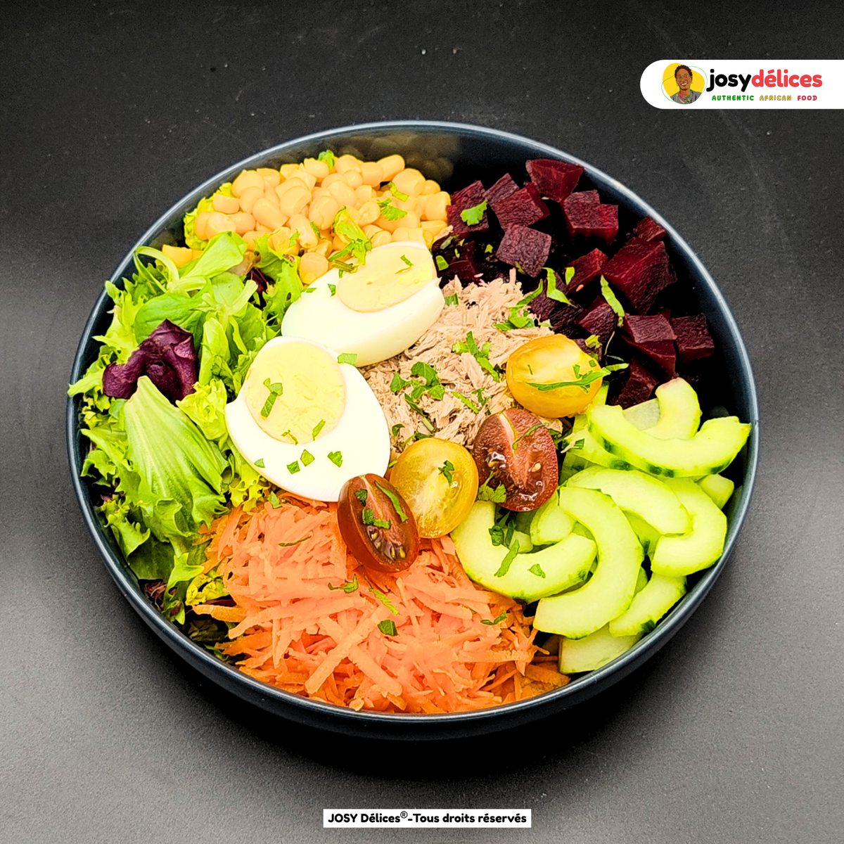 Salade Fraîcheur Gourmande – Thon & Œuf by Josy