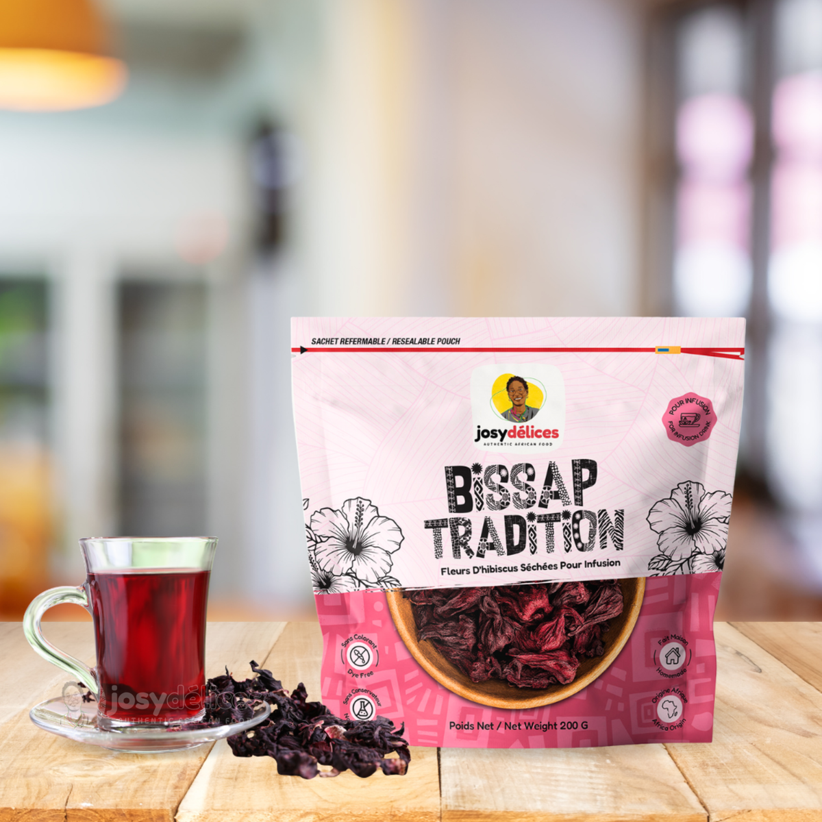 Bissap Tradition by Josy – Feuilles d’Hibiscus Séchées