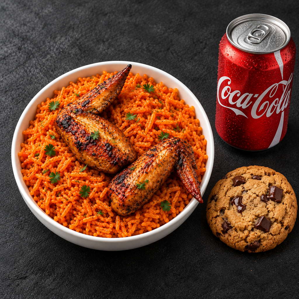 Box Midi Riz Jollof & Ailes de Poulet by Josy