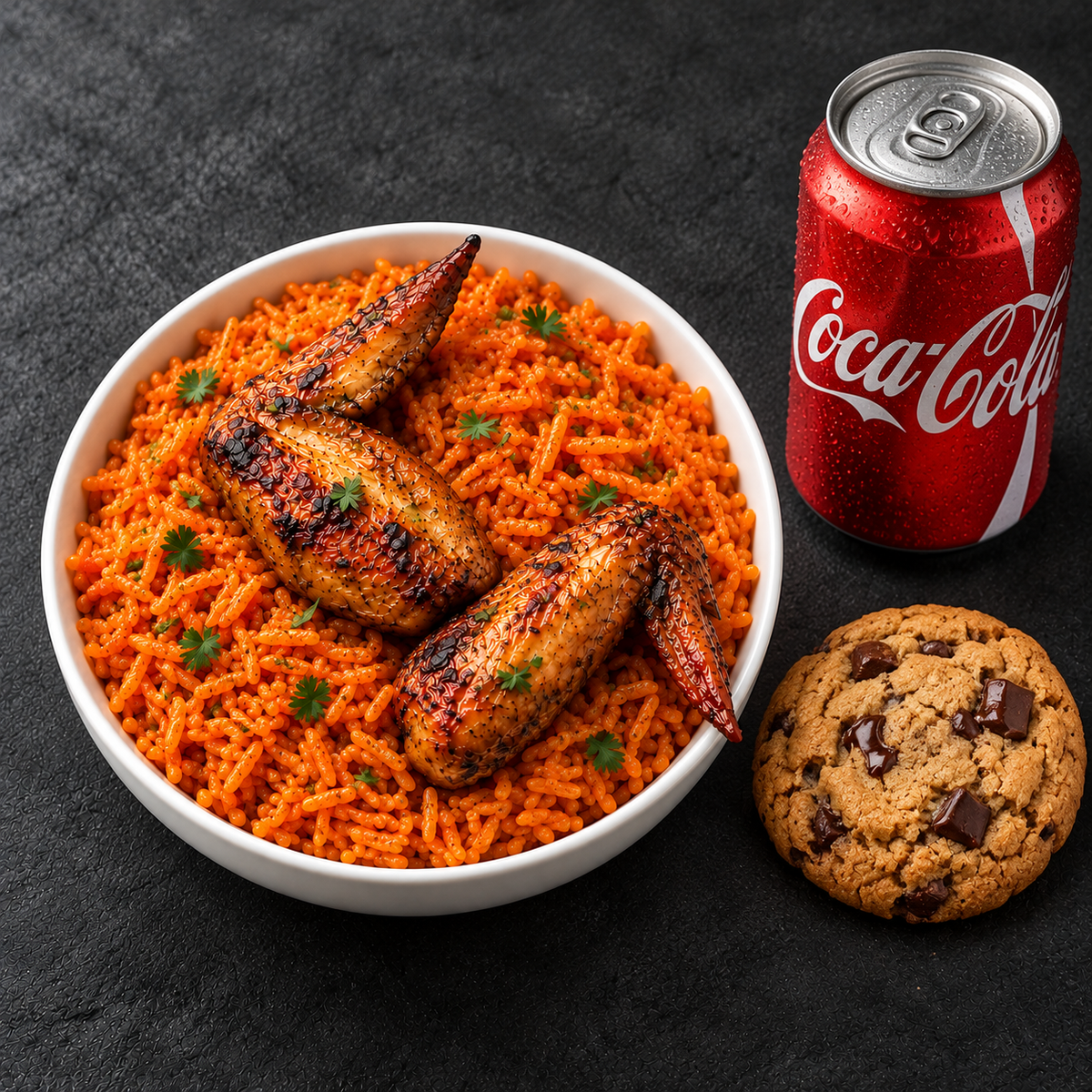 Box Midi Riz Jollof & Ailes de Poulet by Josy