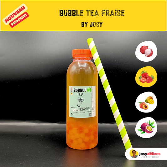 Bubble Tea Fraise  by Josy – Boisson fruitée & rafraîchissante-500 ML