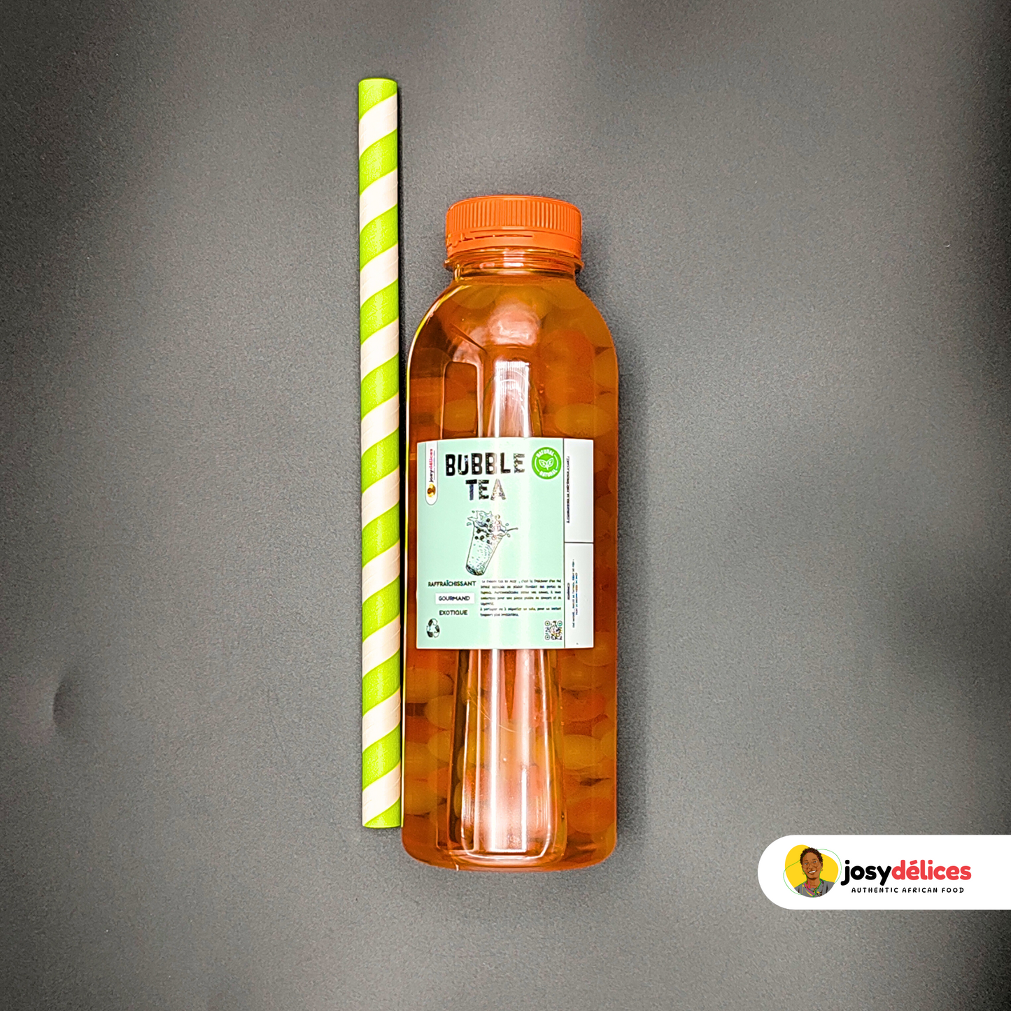 Bubble Tea Fraise  by Josy – Boisson fruitée & rafraîchissante-500 ML