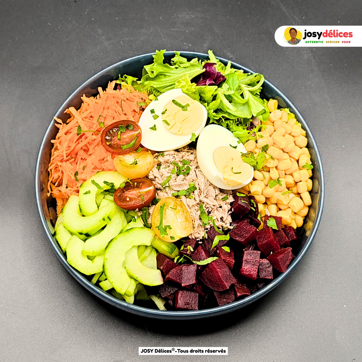 Salade Fraîcheur Gourmande – Thon & Œuf by Josy