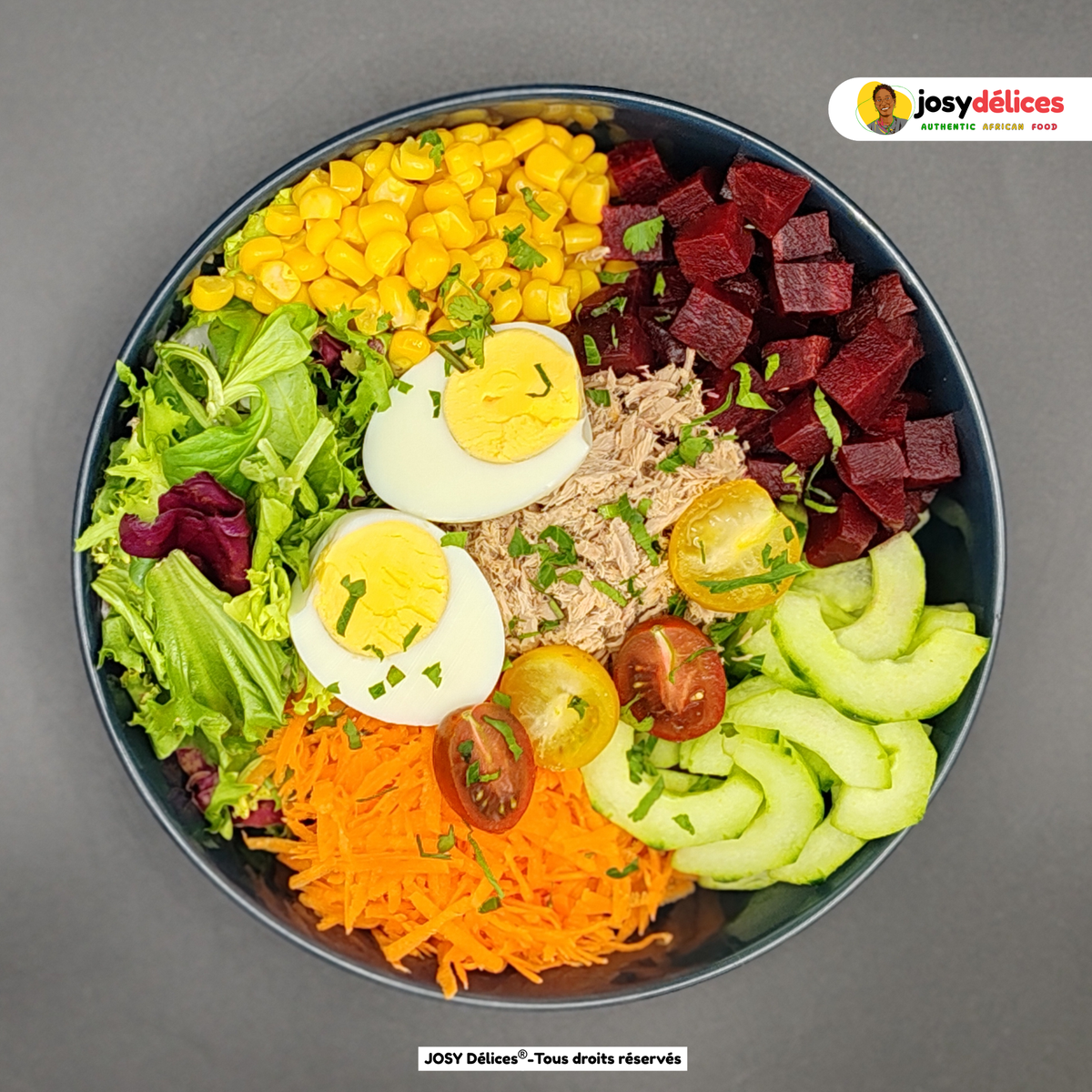 Salade Fraîcheur Gourmande – Thon & Œuf by Josy
